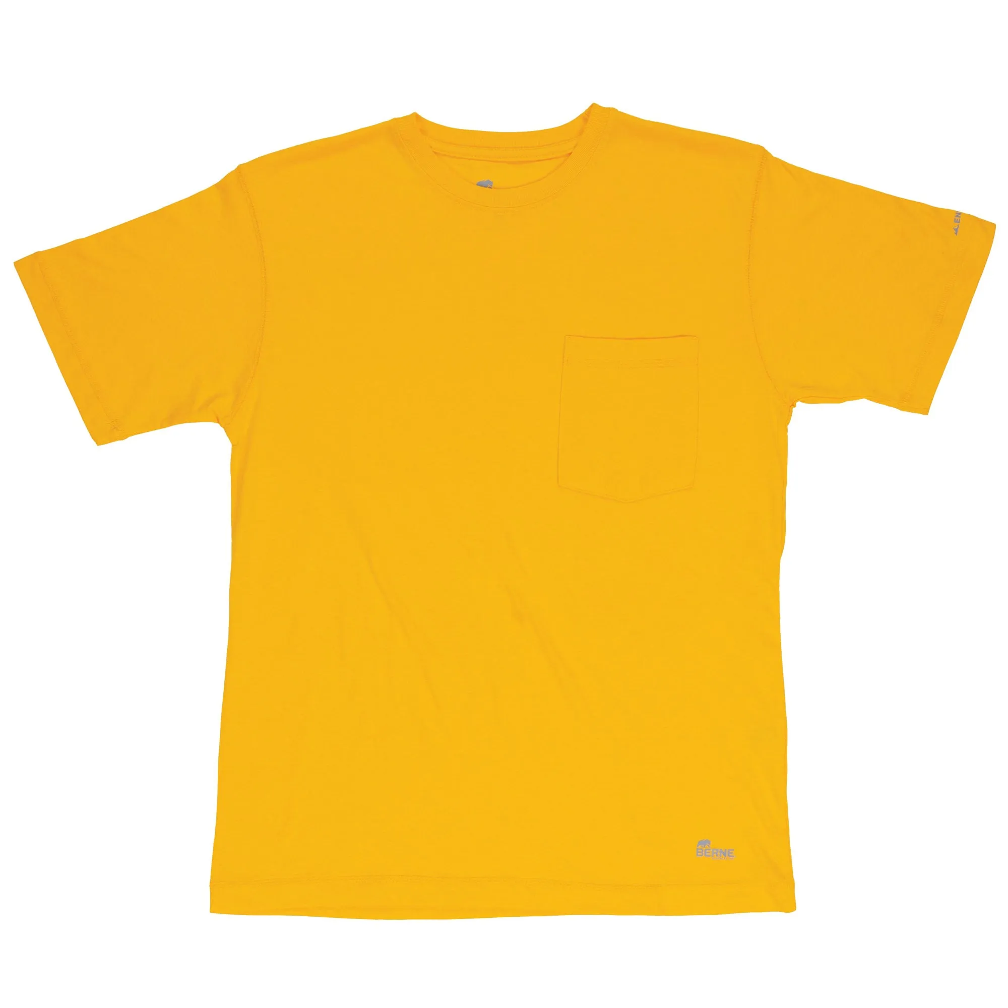 Berne Mens Gold Cotton Blend Light Performance Tee S/S Perfect Look Abrasion resistant