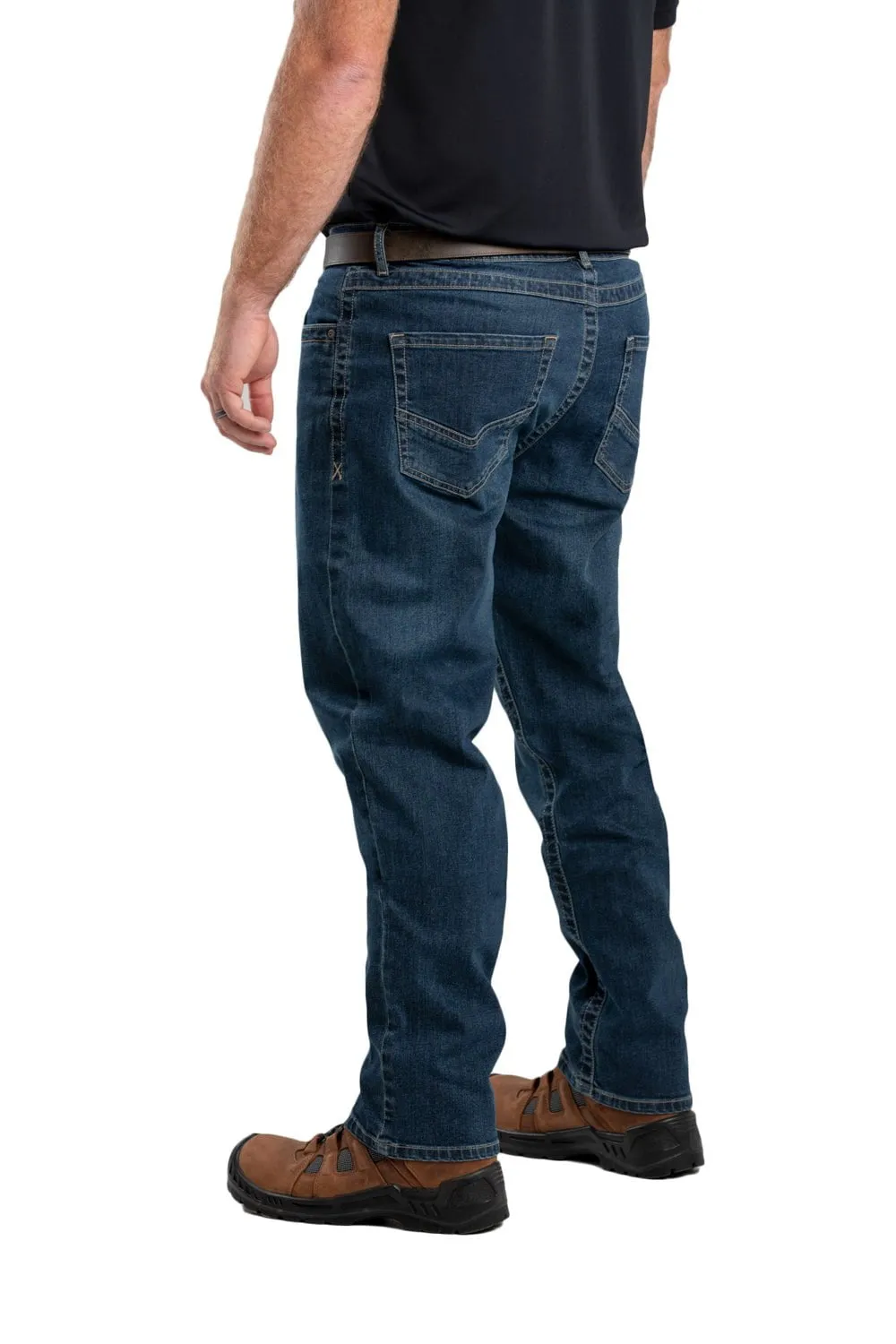 Berne Mens Granite Cotton Blend Highland Flex Regular Straight Leg Jeans Party Look Classic Wear