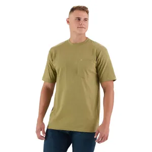 Berne Mens Light Olive 100% Cotton Heavyweight Pocket Tee S/S Metallic Finish Multi Pocket Design Berne Mens Light Olive 100% Cotton Heavyweight Pocket Tee S/S
