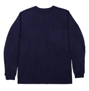 Berne Mens Navy 100% Cotton Heavyweight Pocket Tee S/S Four Way Stretch Technology Berne Mens Navy 100% Cotton Heavyweight Pocket Tee S/S Stretchy Cloth