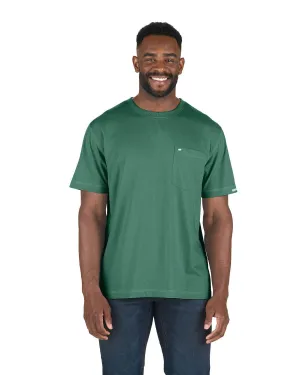 Berne Mens Pine Cotton Blend Light Performance Tee S/S Embroidered Detail Berne Mens Pine Cotton Blend Light Performance Tee S/S Regular Fit