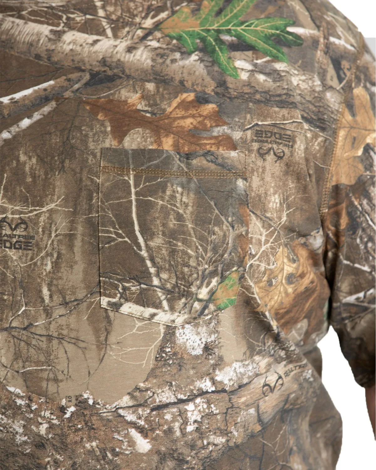 Berne Mens Realtree Edge Cotton Blend Lightweight Performance Tee S/S Ergonomic Back Panel Short Sleeve