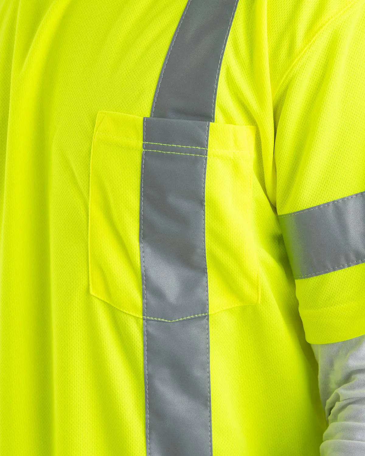 Classic Comfort Berne Mens Yellow Polyester Hi-Vis Class 3 Performance S/S