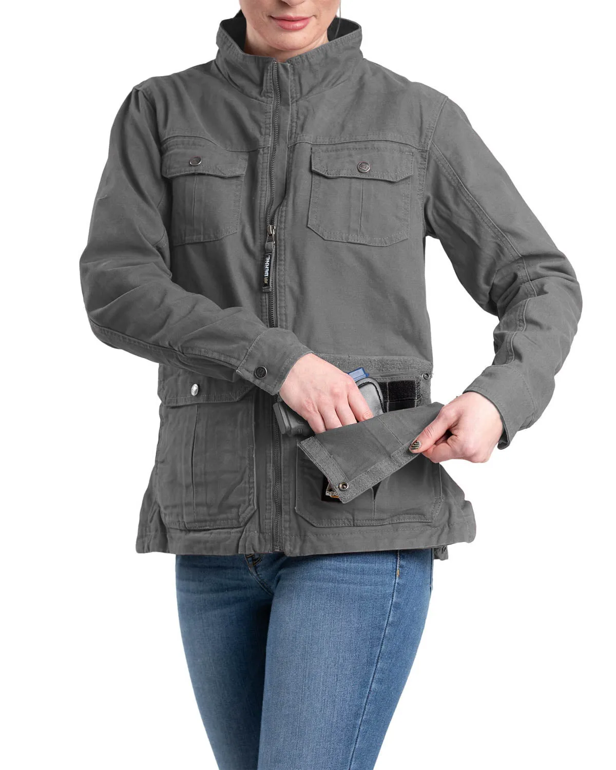 Yearlong Fit Berne Titanium 100% Cotton Ladies Sierra One One Jacket