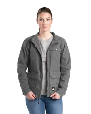 Berne Titanium 100% Cotton Ladies Sierra One One Jacket Style Standard Berne Titanium 100% Cotton Ladies Sierra One One Jacket Spring Mood Affordable Smart Casual