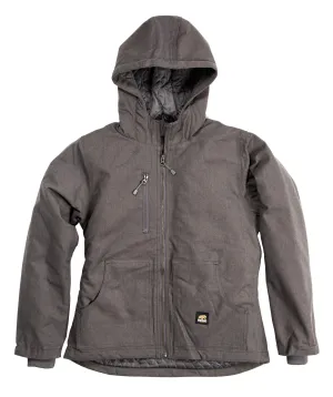 Berne Titanium Cotton Blend Ladies Modern Heathered Jacket Urban Function Anti Slip Waistband Berne Titanium Cotton Blend Ladies Modern Heathered Jacket