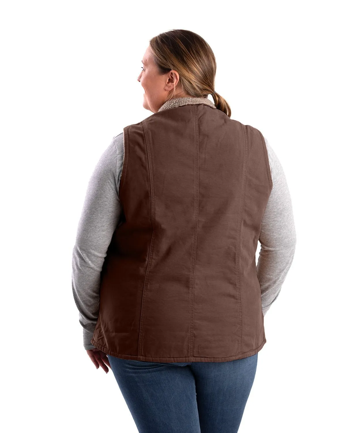 Cool Fit Trendy Fit Berne Tuscan 100% Cotton Ladies Canyon Sherpa Lined Vest