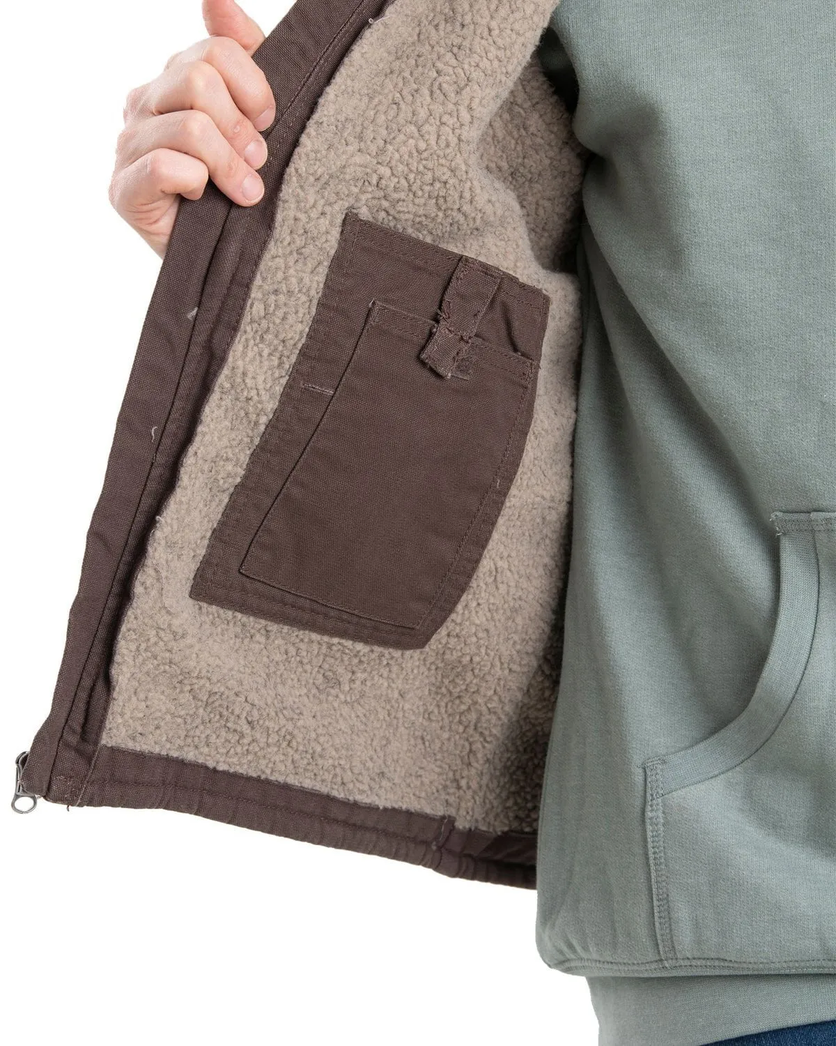 Berne Tuscan 100% Cotton Ladies Canyon Sherpa Lined Vest Luxury Minimalist High Quality Holiday Vibes Winter Warmth