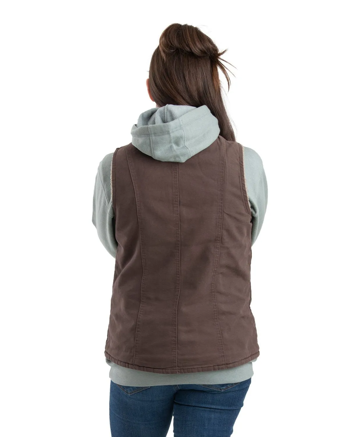 Berne Tuscan 100% Cotton Ladies Canyon Sherpa Lined Vest Smooth Shape Comfortable Style
