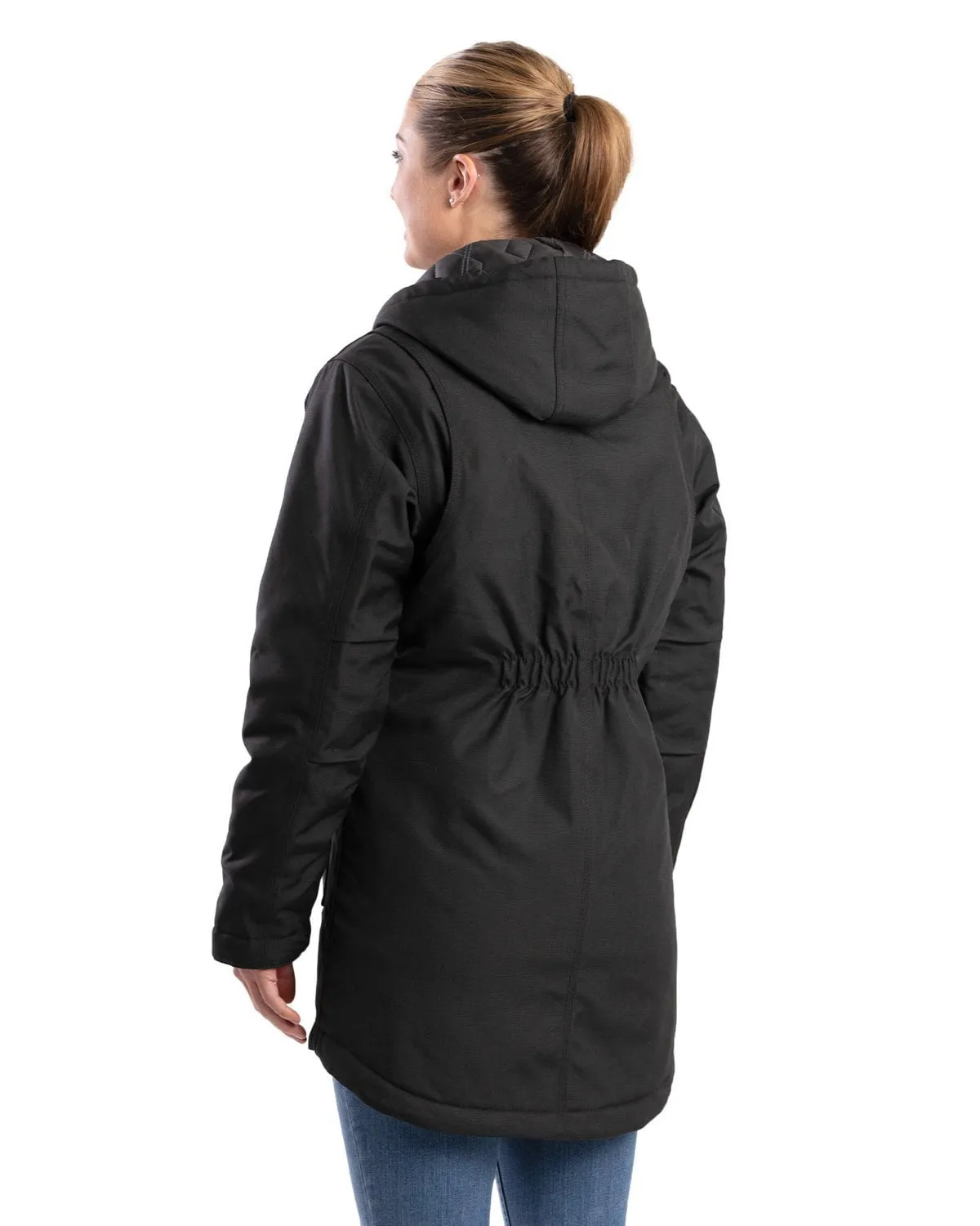 Light Layers Berne Womens Icecap Parka Black 100% Nylon Insulated Jacket