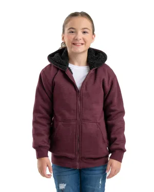 Berne Womens Sherpa-Lined Sweatshirt Cabernet Cotton Blend Hoodie Urban Cut Berne Womens Sherpa-Lined Sweatshirt Cabernet Cotton Blend Hoodie Daywear Option