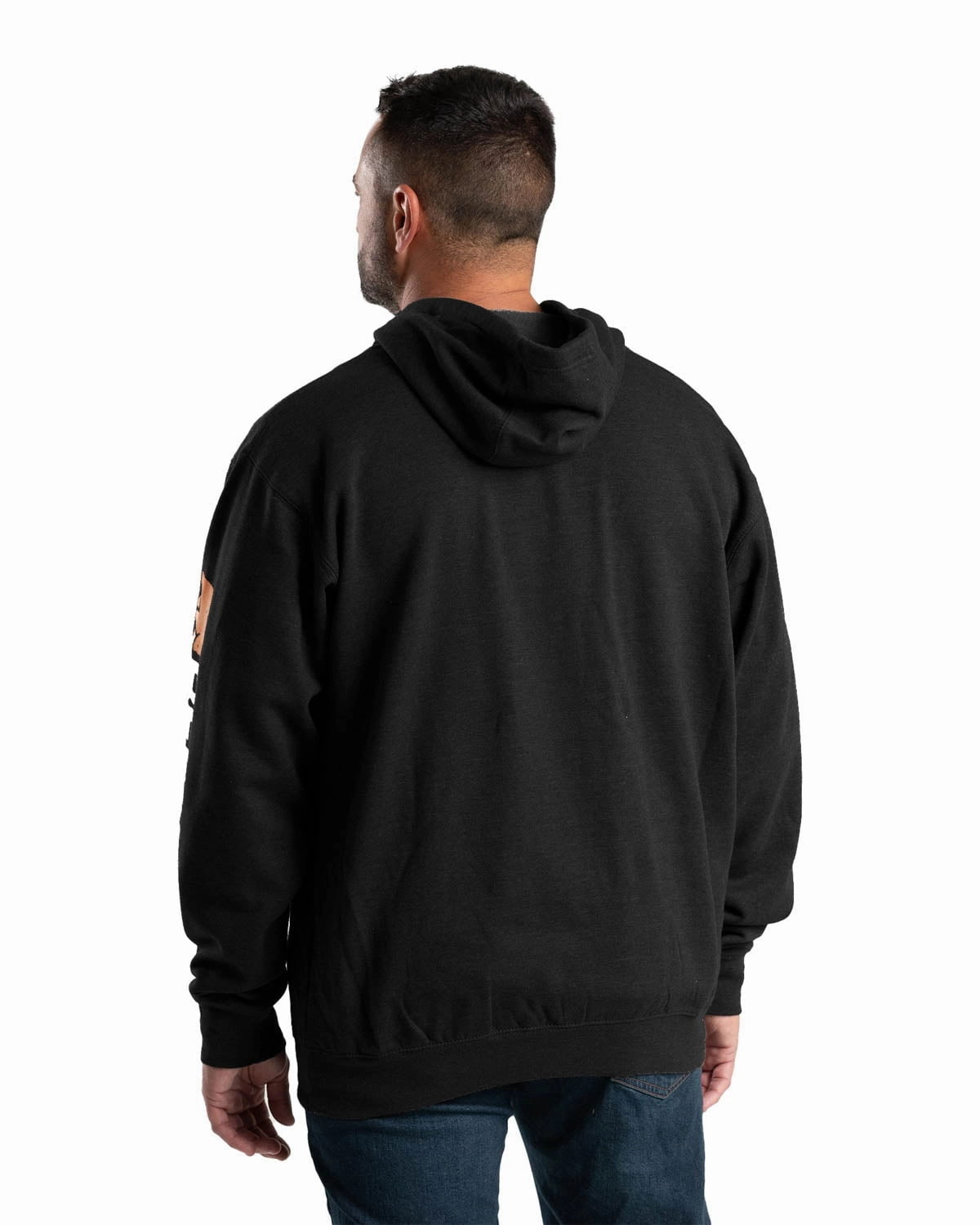 Timeless Style Berne Mens Black Cotton Blend Pullover Hooded Sweatshirt
