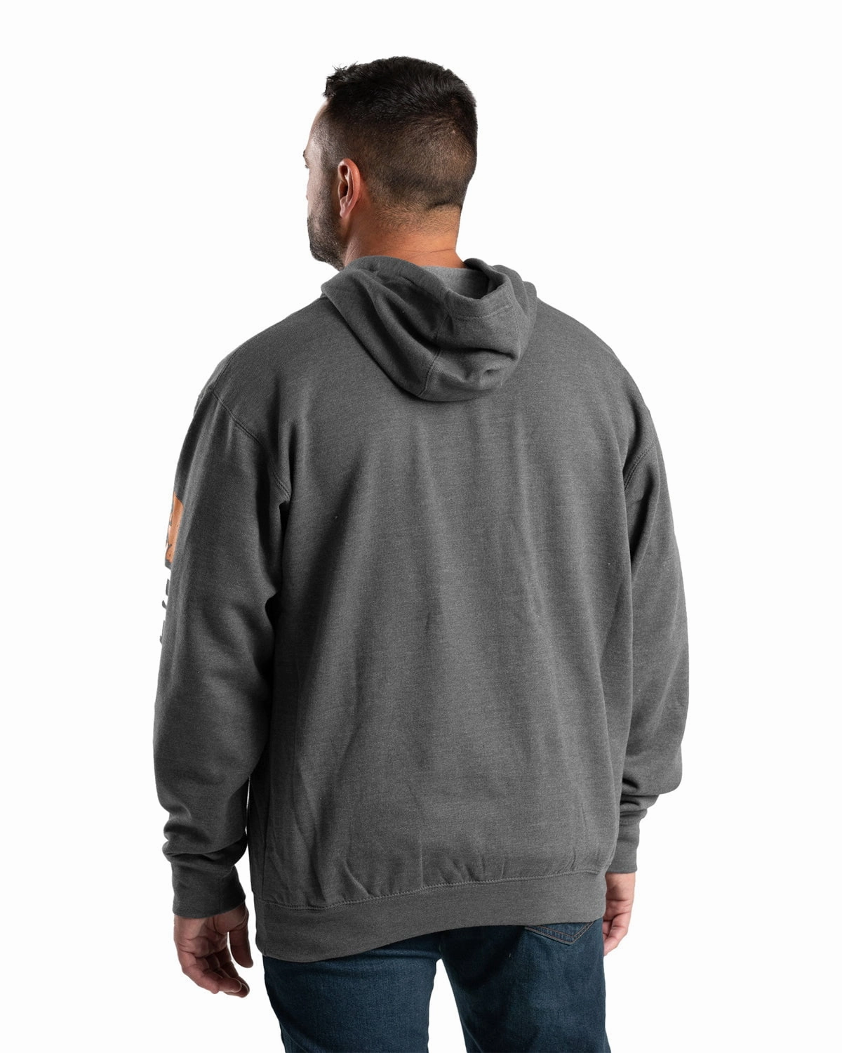 Berne Mens Graphite Cotton Blend Pullover Hooded Sweatshirt Active Comfort Smooth Texture