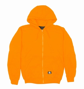 Berne Mens Orange Fleece Hooded Sweatshirt Easy Outfits Tropical theme Berne Mens Orange Fleece Hooded Sweatshirt