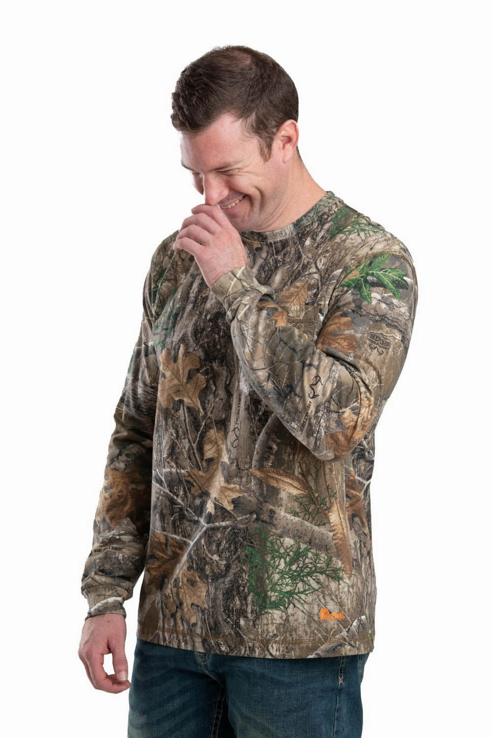 Everyday Layer Berne Mens Realtree Edge Cotton Blend Lightweight Performance Tee L/S