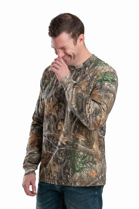 Berne Mens Realtree Edge Cotton Blend Lightweight Performance Tee L/S Perfect Look Everyday Layer Berne Mens Realtree Edge Cotton Blend Lightweight Performance Tee L/S