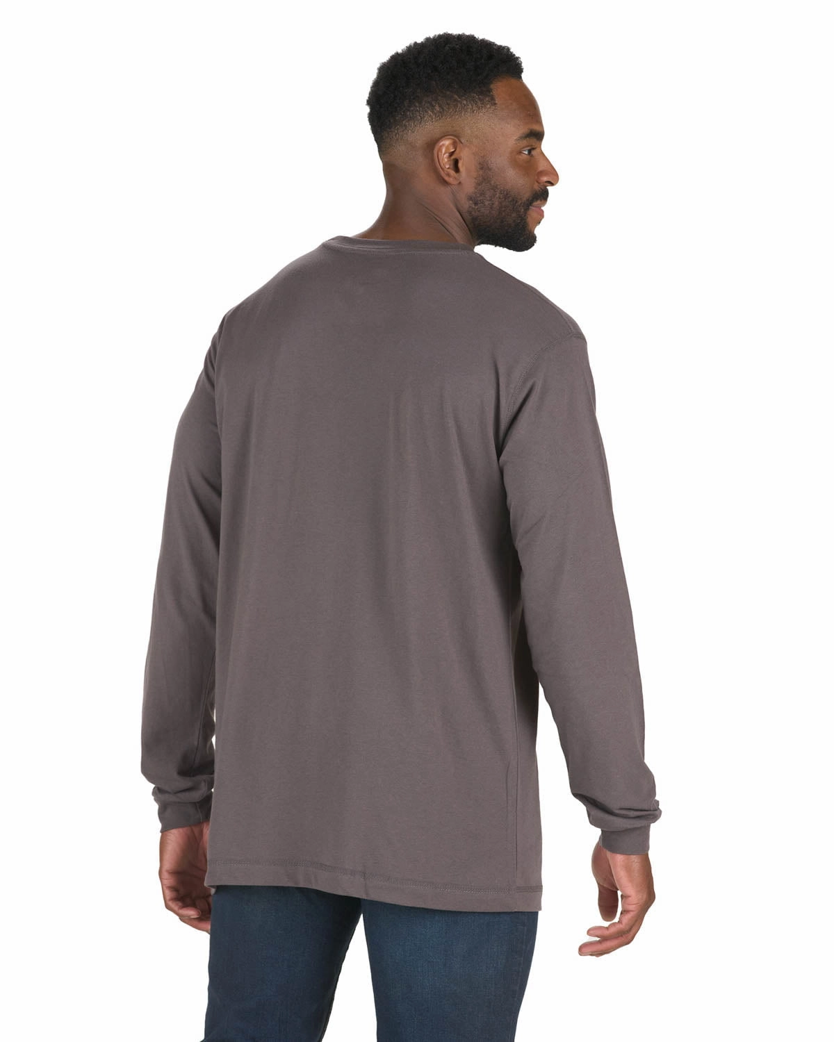 Berne Mens Slate Cotton Blend Lightweight Performance Tee L/S Comfortable Fabric Streamlined Design