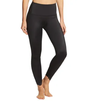 Beyond Yoga Cruz Scalloped High Waisted 7/8 Yoga Leggings