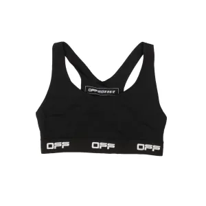Black Active Logo Sports Bra