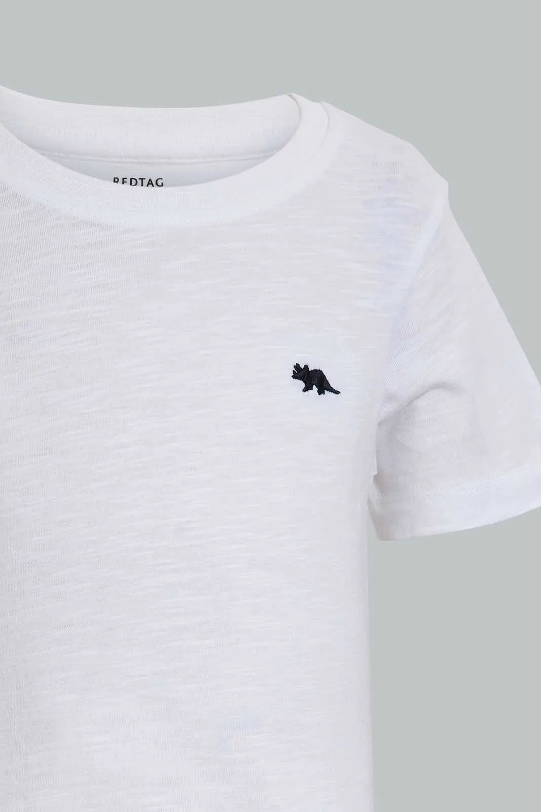 Black And White Solid T-Shirt For Baby Boys (Pack of 2)