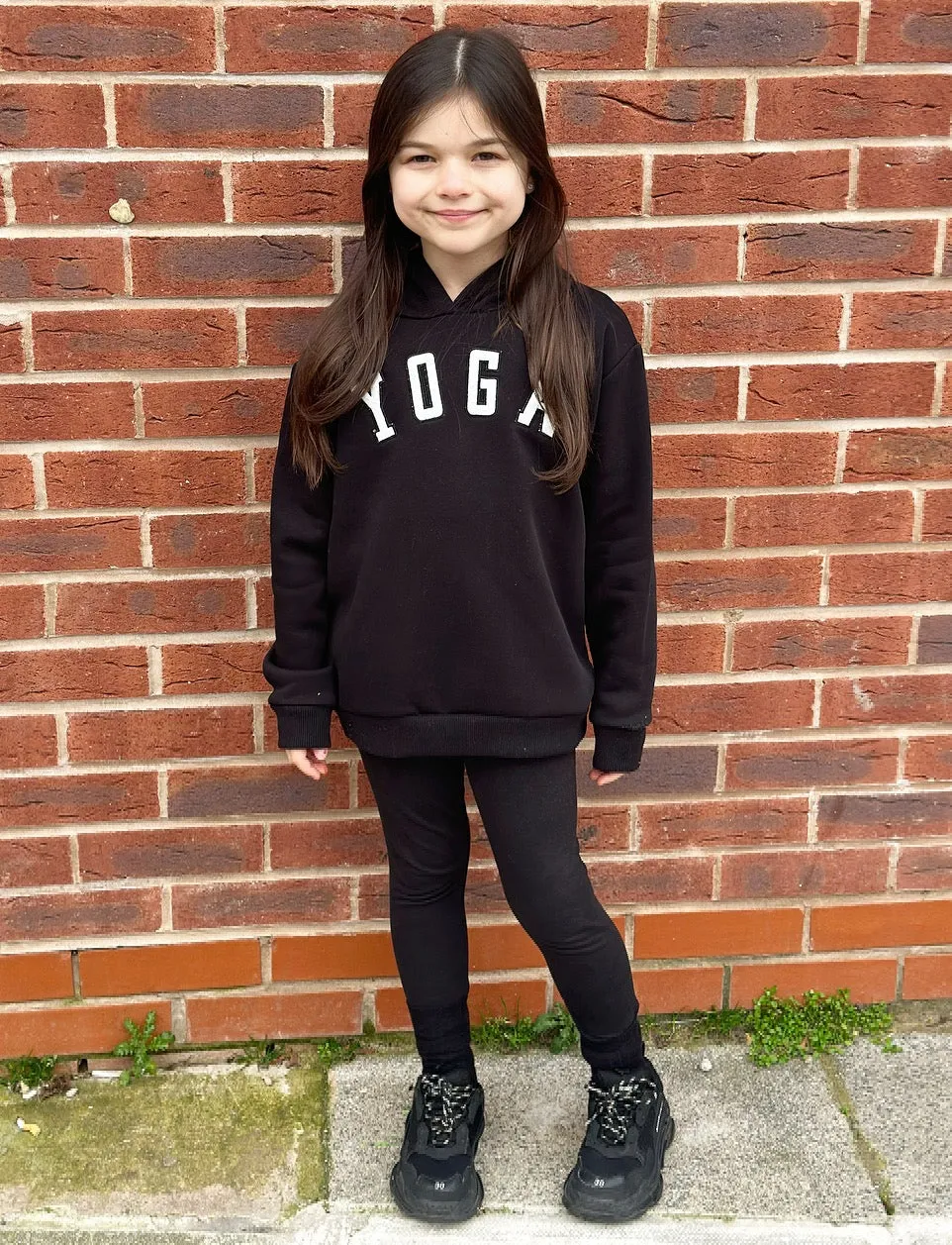 Black Yoga Hoodie & Leggings Set