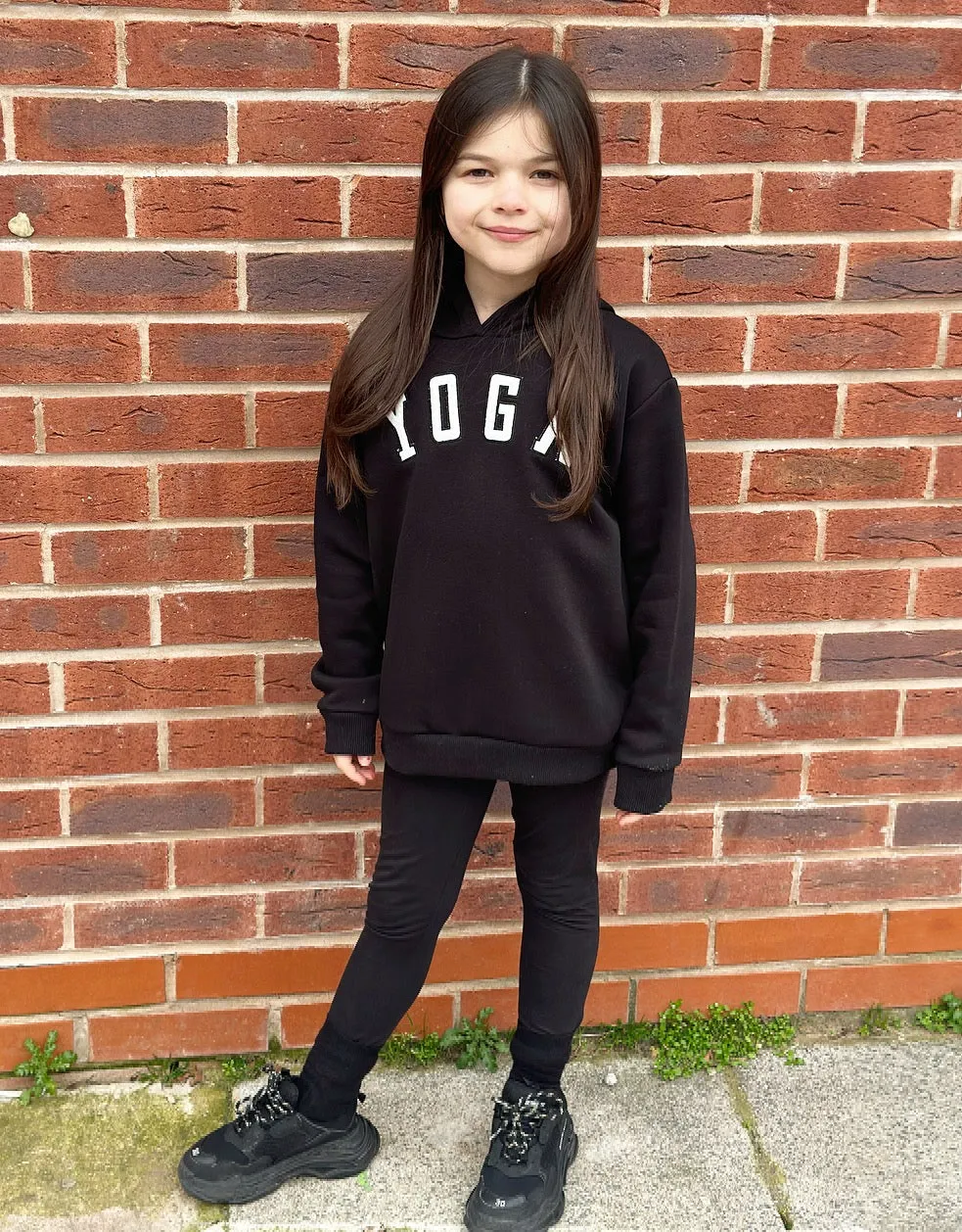 Black Yoga Hoodie & Leggings Set