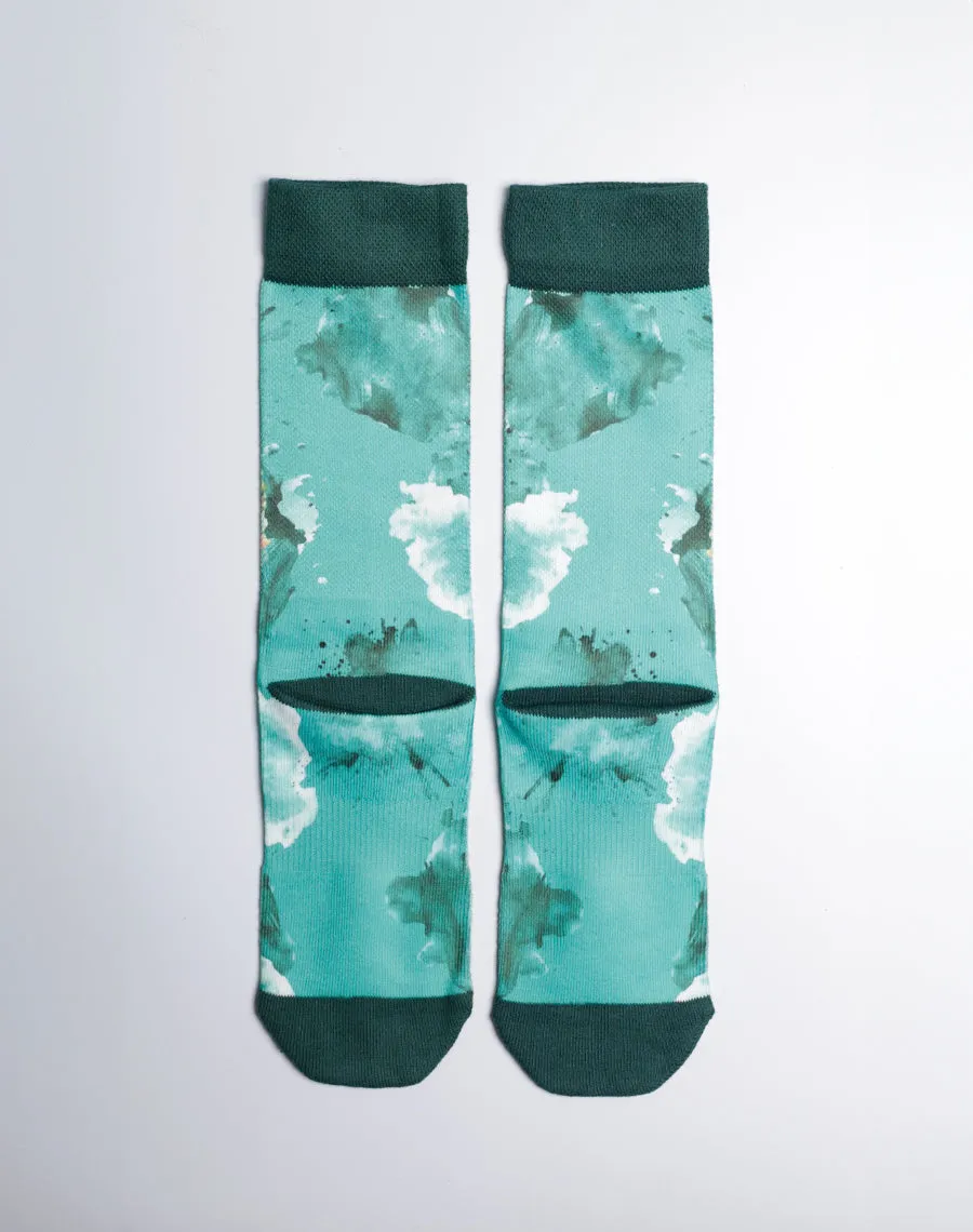 Blossom Turtle Sea Voyage Printed Crew Socks