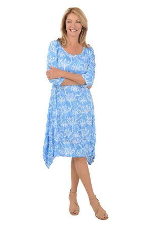 Blue Lily Shark Bite Crinkle Dress Soft Sets Blue Lily Shark Bite Crinkle Dress Bold Fashion