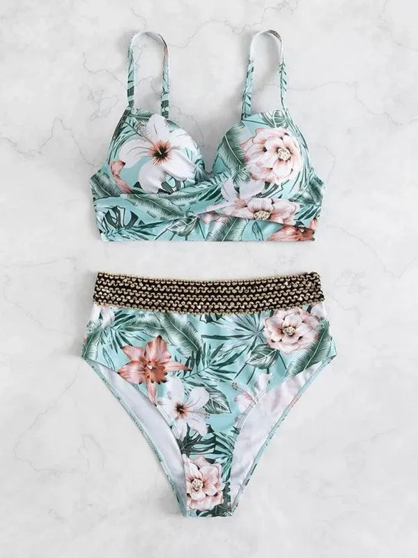Bohemian Bliss Women's Floral Swimwear Set