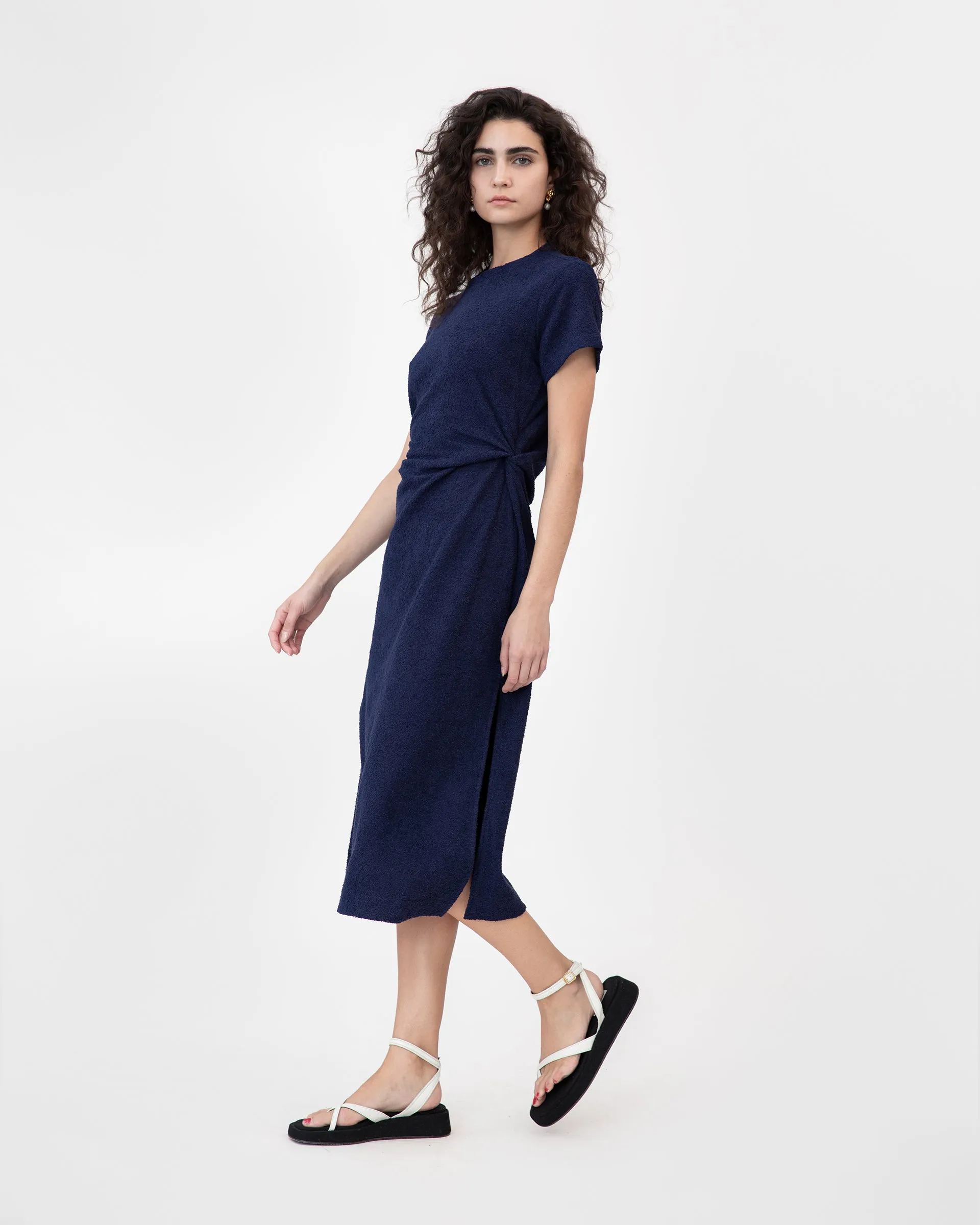 Short Sleeve Aurora Dress Timeless-Classic Pleated design