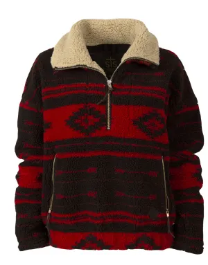 Bold Accent STS Ranchwear Womens Roxie Red/Black 100% Polyester Fleece Jacket STS Ranchwear Womens Roxie Red/Black 100% Polyester Fleece Jacket Chic Appearance Flexible Match