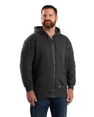 Bold Patterns Berne Apparel Mens Heritage Thermal-Lined Zip Black Cotton Blend Hoodie Hidden Button Placket Berne Apparel Mens Heritage Thermal-Lined Zip Black Cotton Blend Hoodie