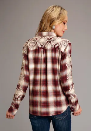 Bold Prints Stetson Womens Black Cherry Ombre Red 100% Rayon L/S Shirt Stetson Womens Black Cherry Ombre Red 100% Rayon L/S Shirt Travel-friendly