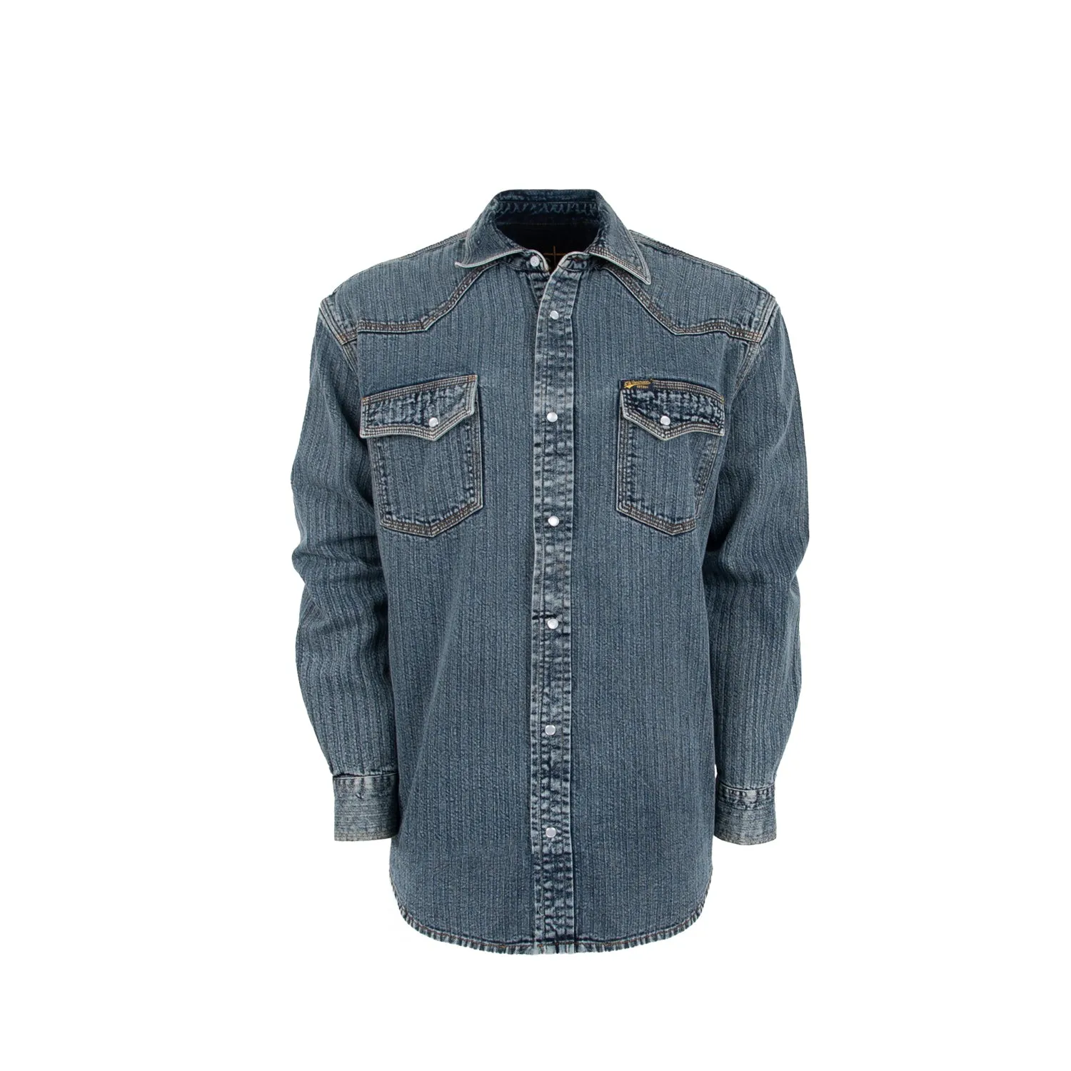 STS Ranchwear Mens Duke Denim 100% Cotton L/S Shirt Seamless Sides Bold Graphics