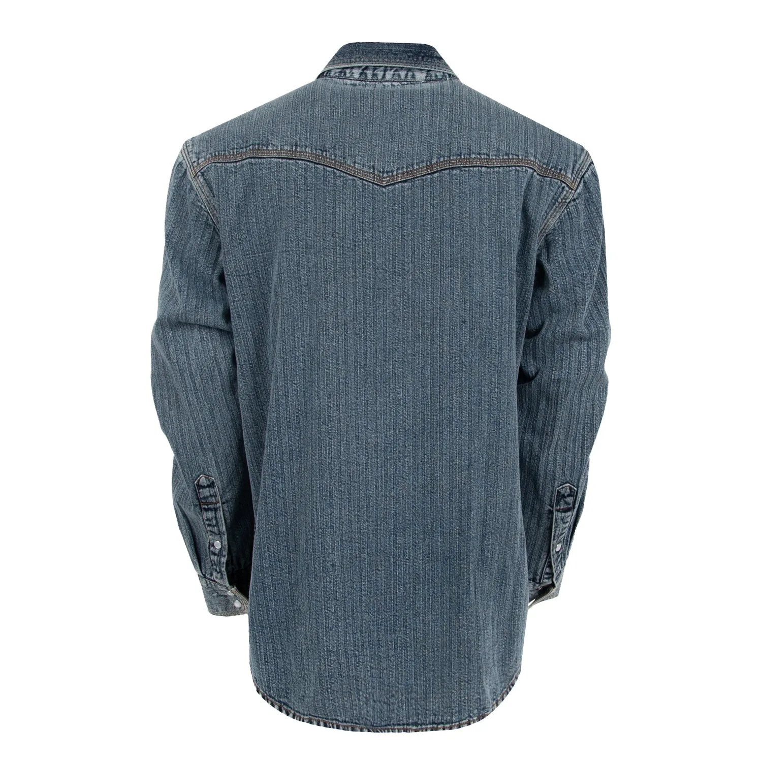 STS Ranchwear Mens Duke Denim 100% Cotton L/S Shirt Embroidered Detail