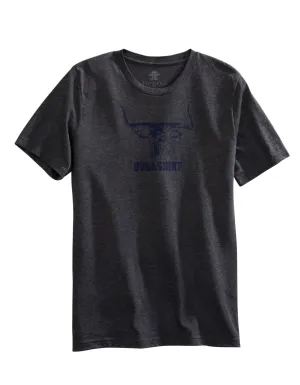 Bold Statements Tin Haul Mens Charcoal Cotton Blend Bull S/S T-Shirt Urban Edge Reinforced Elbow Patches Tin Haul Mens Charcoal Cotton Blend Bull S/S T-Shirt