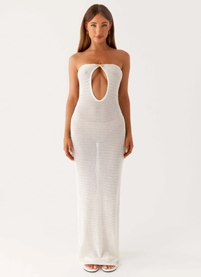 Bold Look Seafoam Maxi Dress - Ivory LowProfileZipper Seafoam Maxi Dress - Ivory