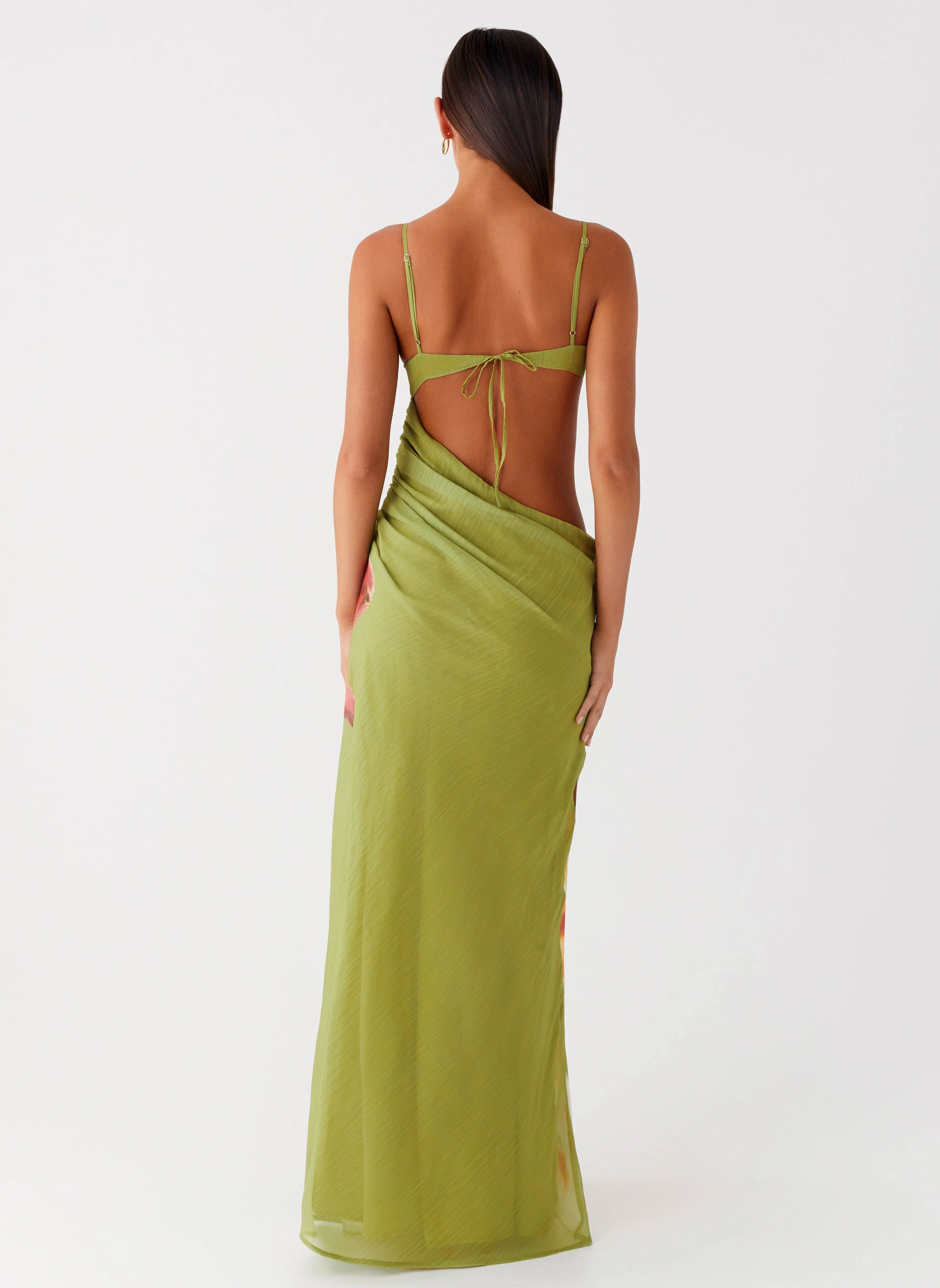 Floral Comfort Subtle Touch Tropic Rush Cut Out Maxi Dress - Jungle Floral