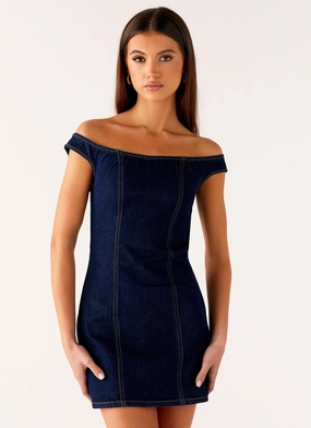 Bonnie Denim Mini Dress - Indigo Closet Staple Bonnie Denim Mini Dress - Indigo Charming Fit