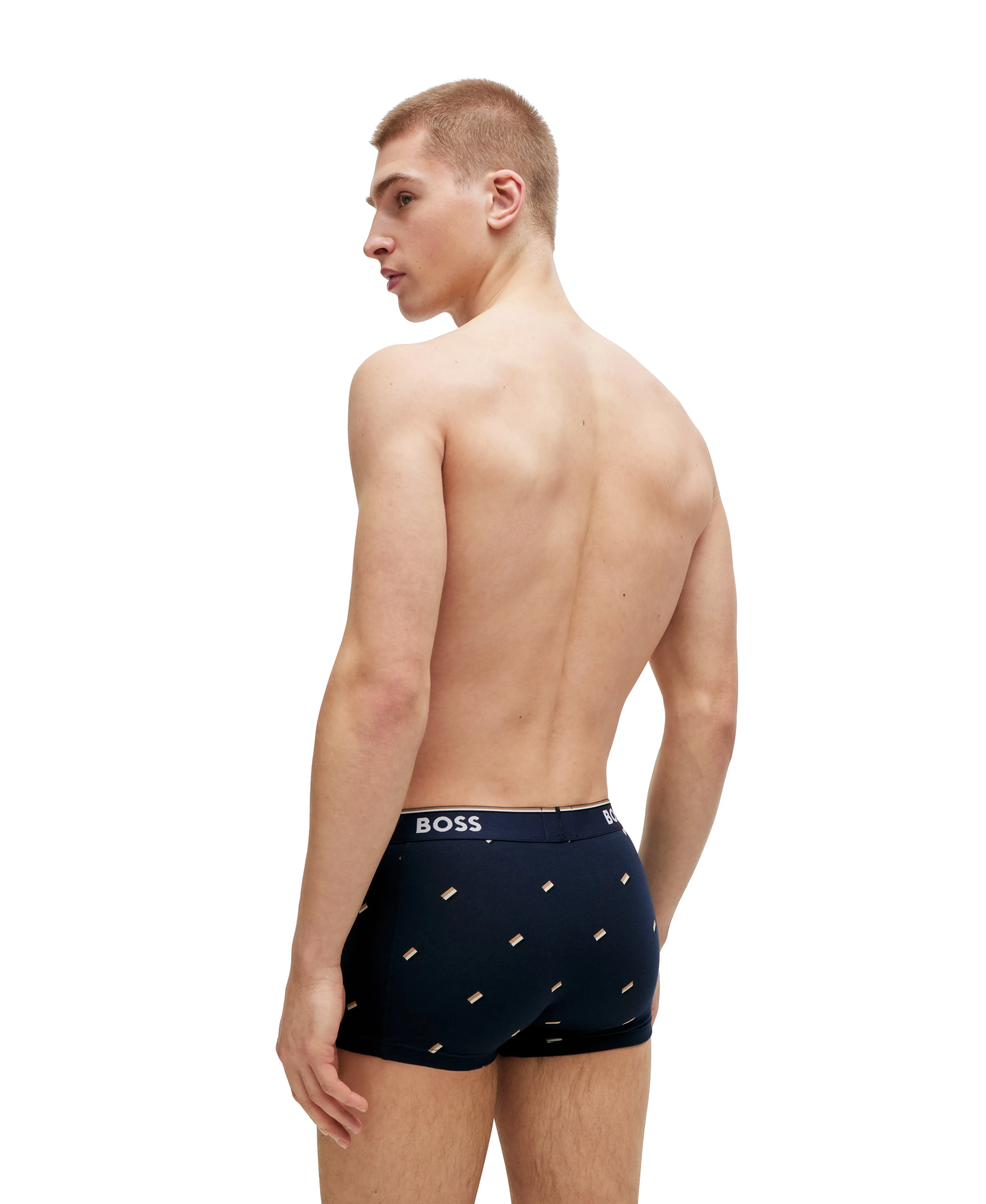BOSS Men's Power 3 Pack Trunks - Blues