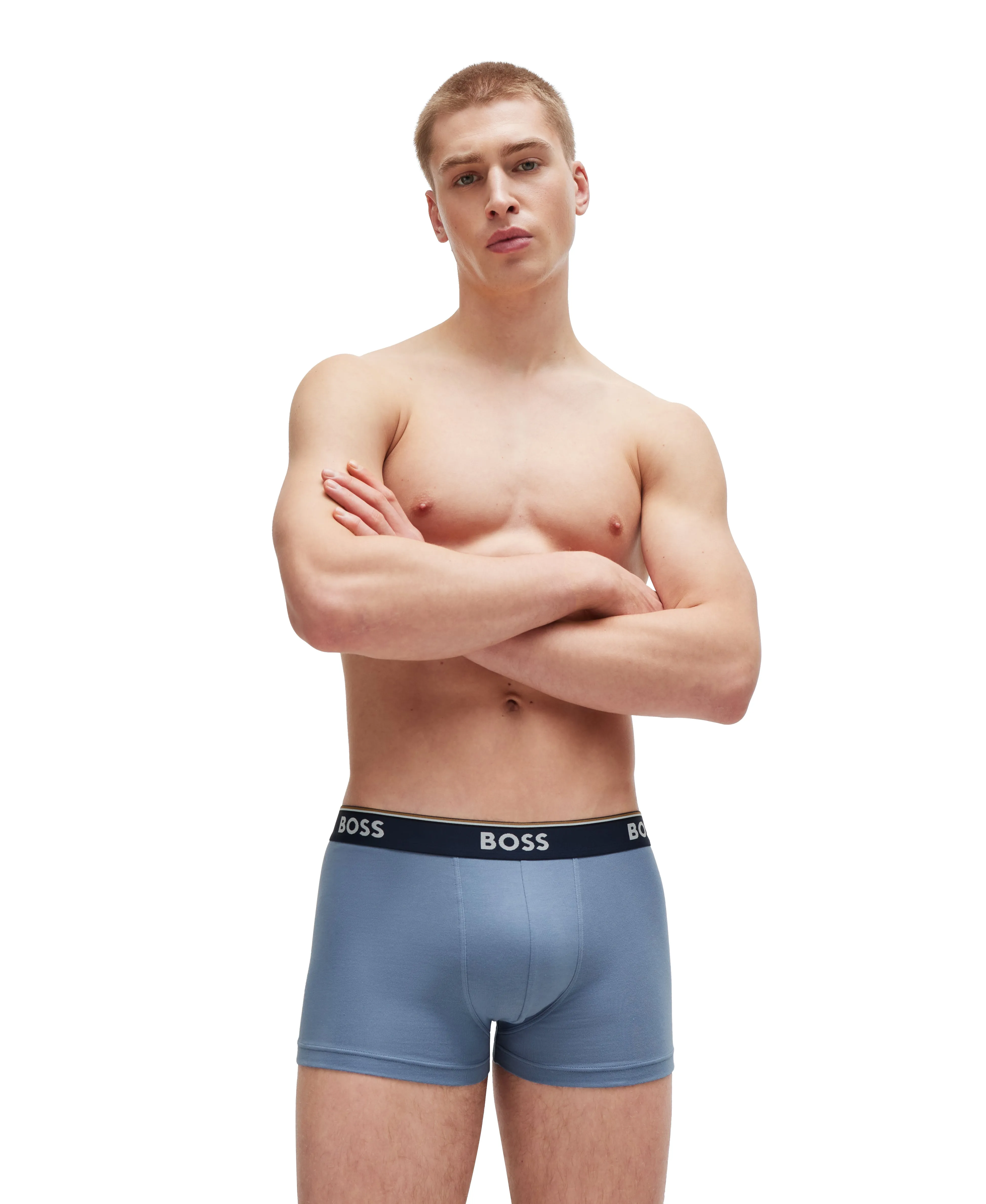 BOSS Men's Power 3 Pack Trunks - Blues