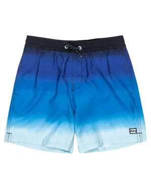 Boys All Day Fade LB Volley Shorts in Coastal Blue