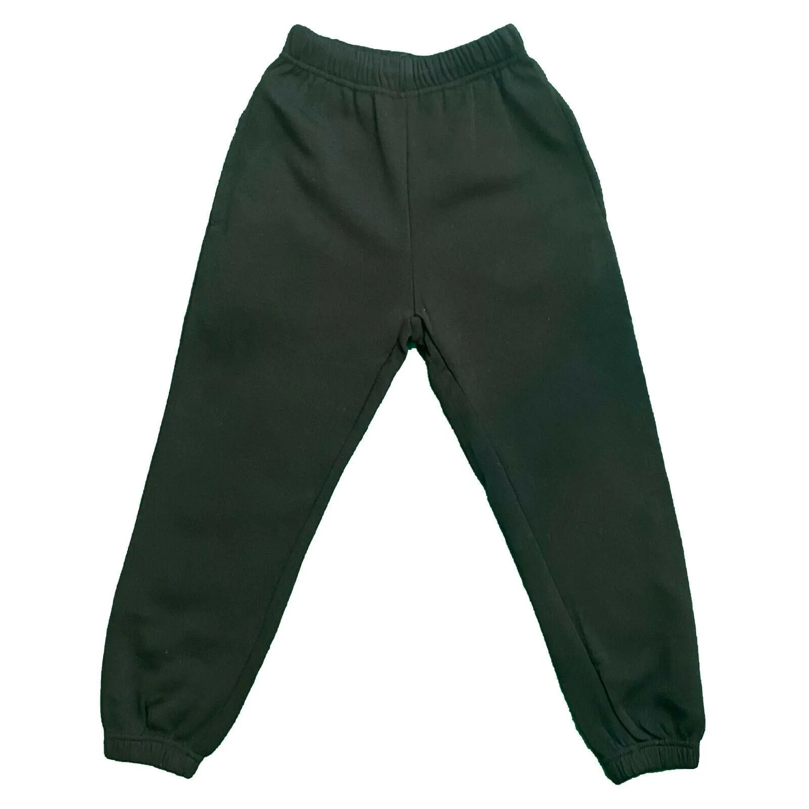 Boys Girls Kids Plain Jogging Sports Tracksuit Bottoms Joggers Fleece PE School