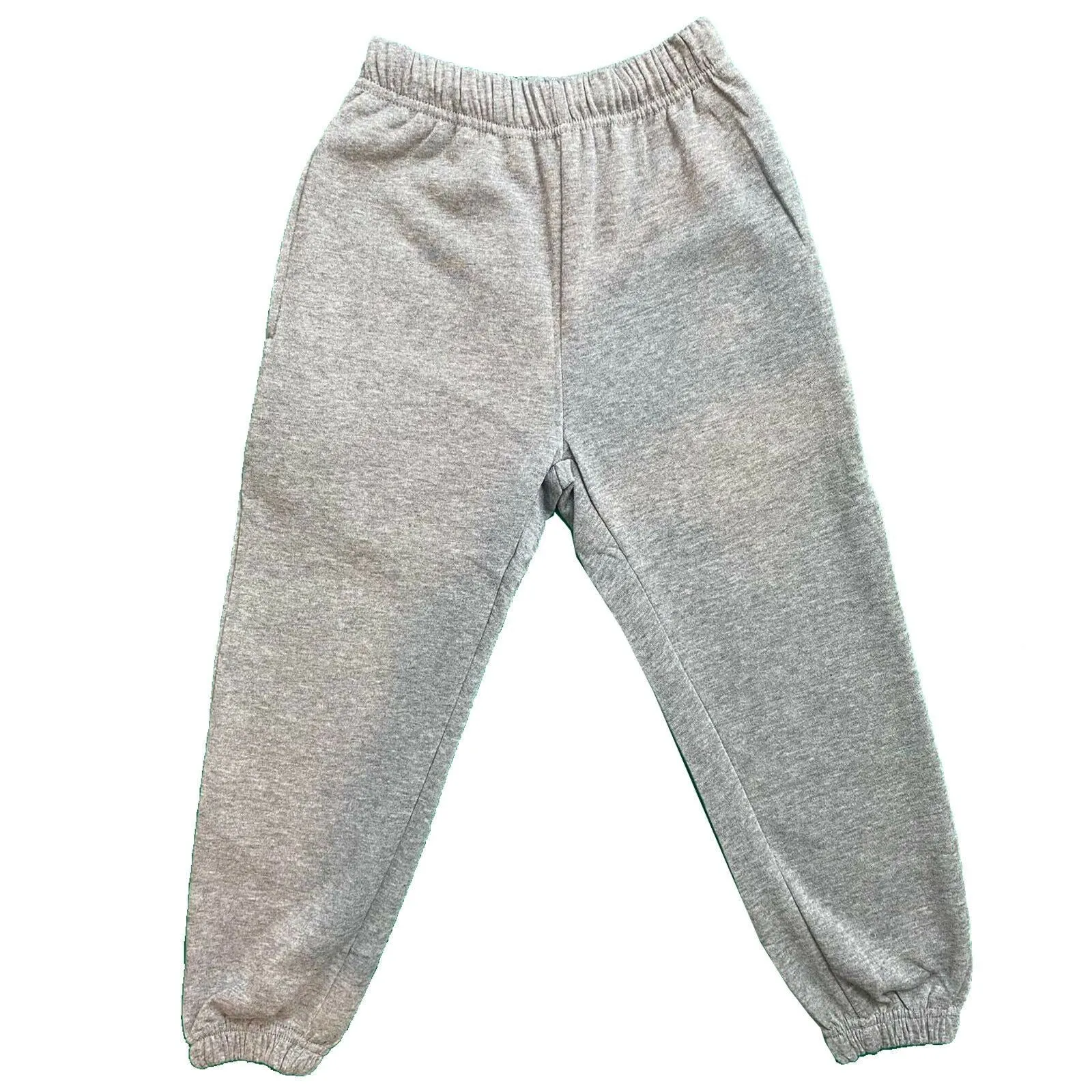 Boys Girls Kids Plain Jogging Sports Tracksuit Bottoms Joggers Fleece PE School