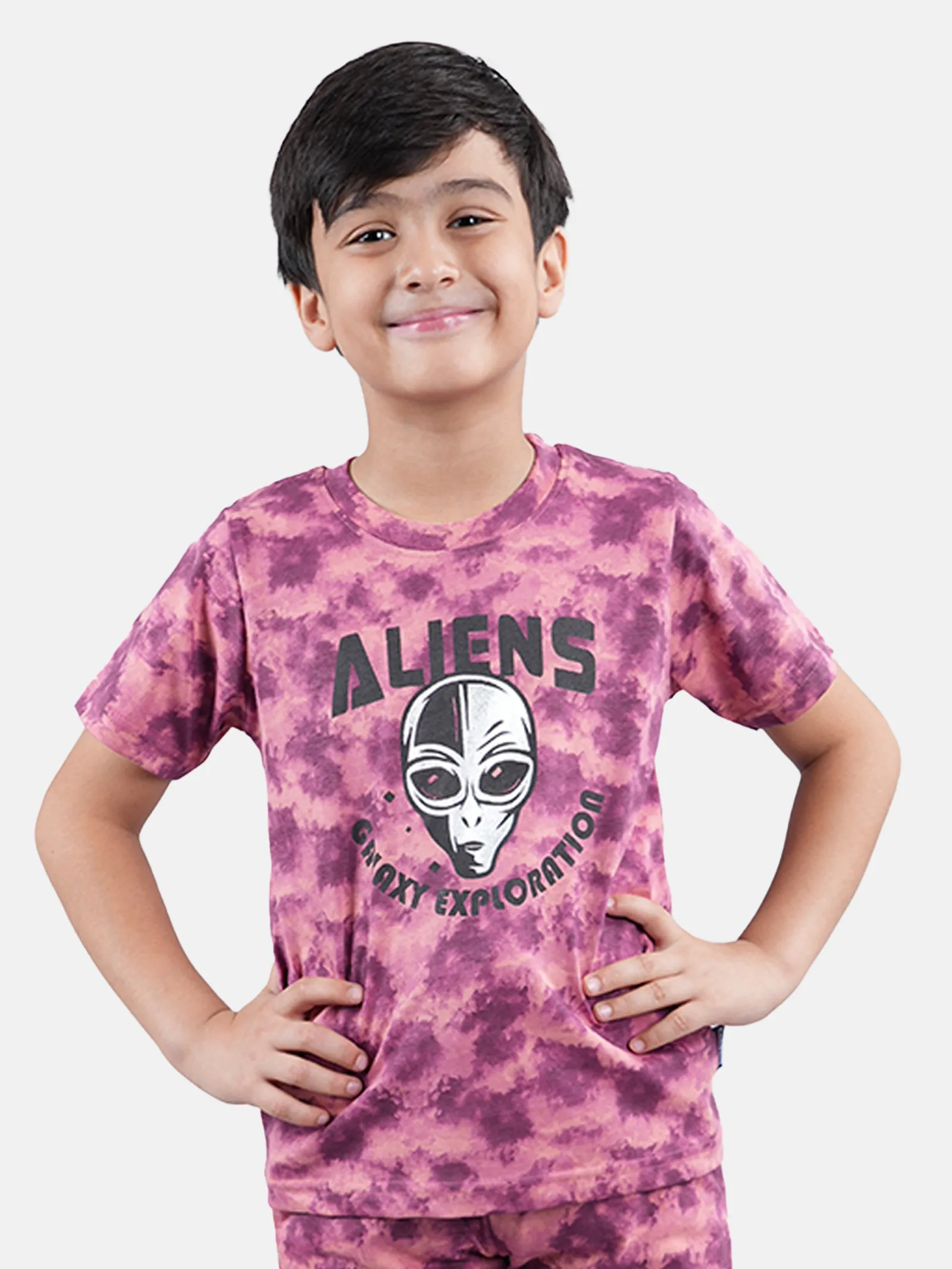 Boys Tie & Dye T-shirt With Chest Print