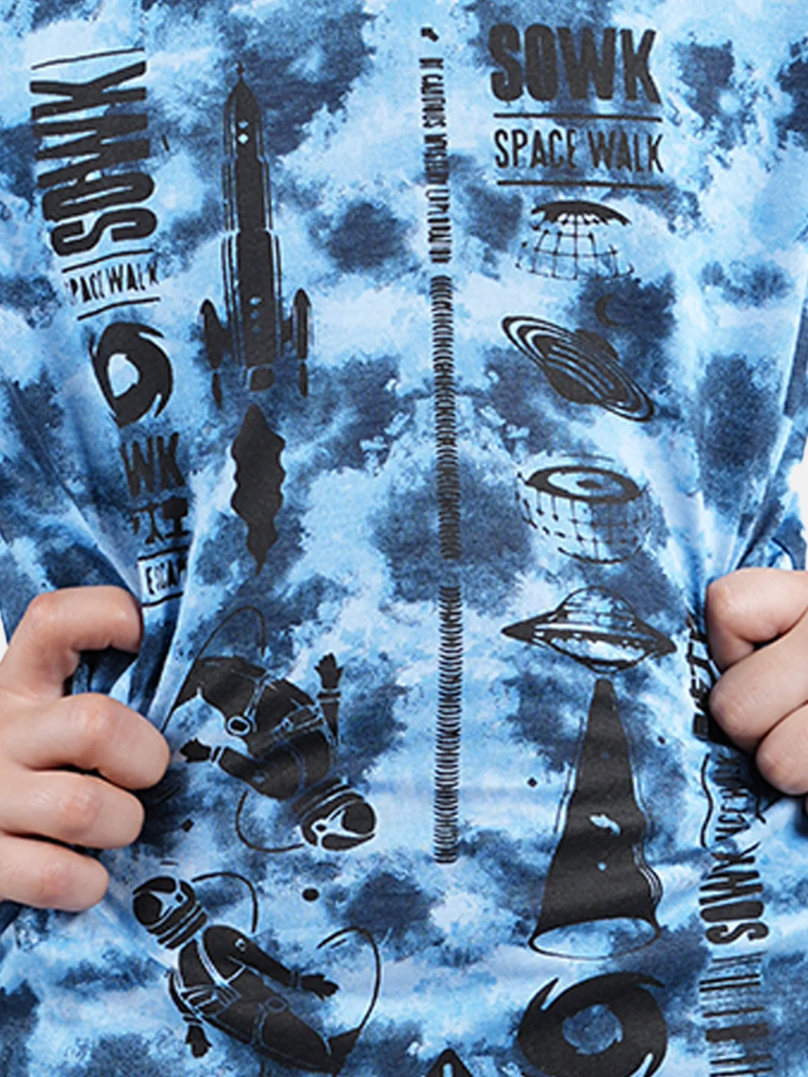 Boys Tie & Dye T-shirt With Chest Print