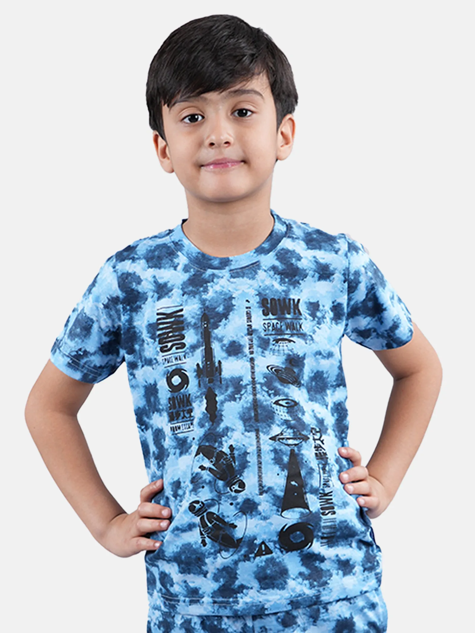 Boys Tie & Dye T-shirt With Chest Print