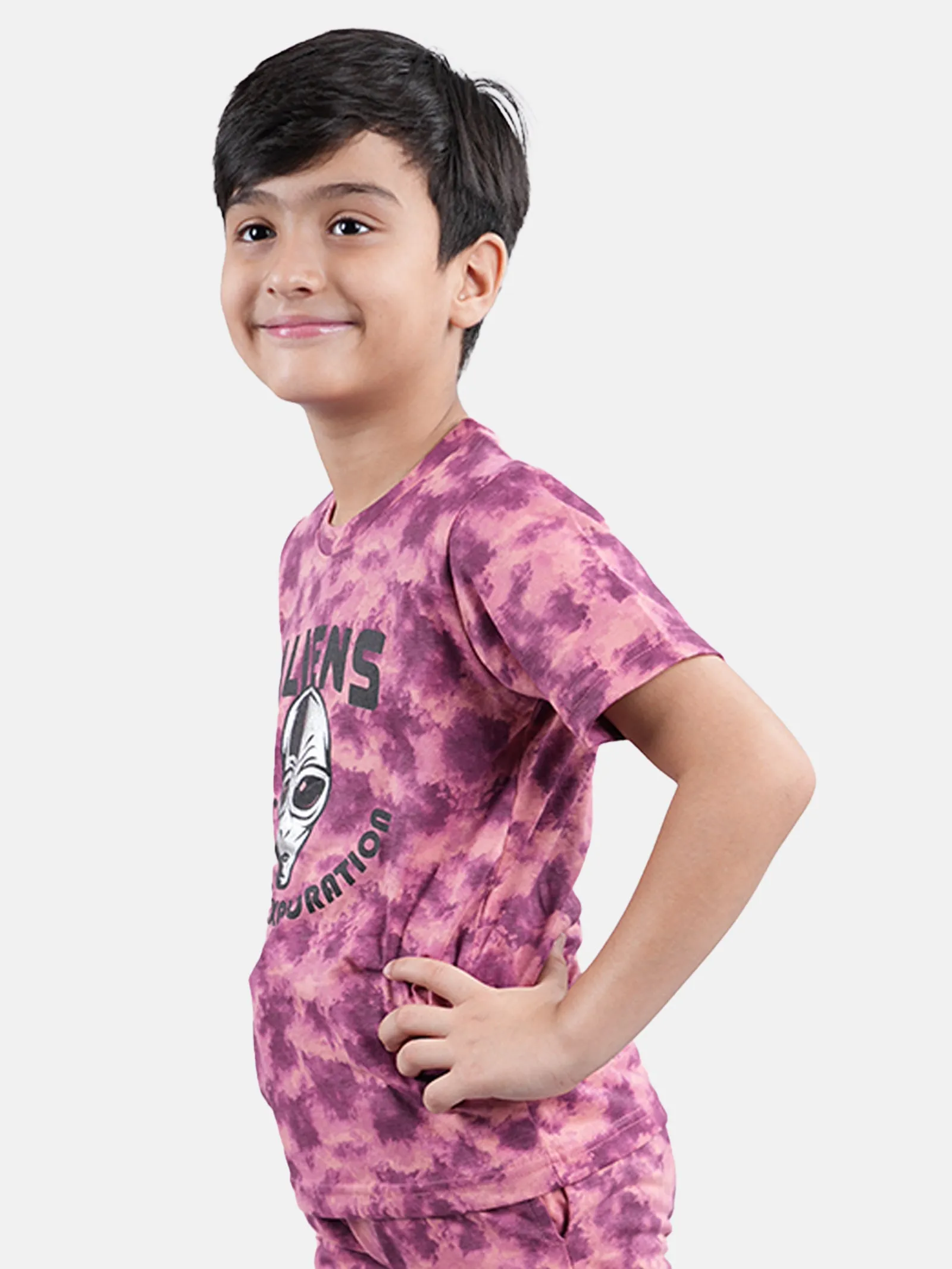 Boys Tie & Dye T-shirt With Chest Print