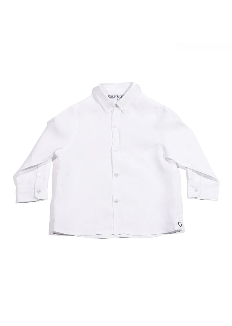 Boys' White Linen Shirt