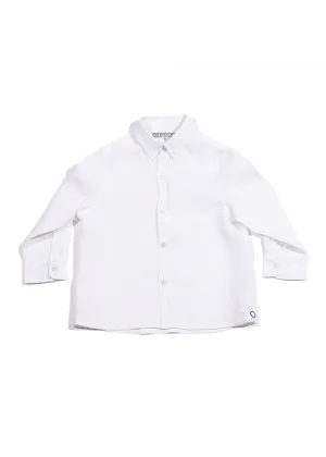 Boys' White Linen Shirt